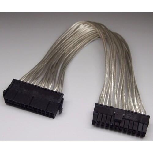 2pcs High quality Tin plating Copper Wire 24P ATX Power Supply Adapter Cable Connector 24pin extension cord 30cm