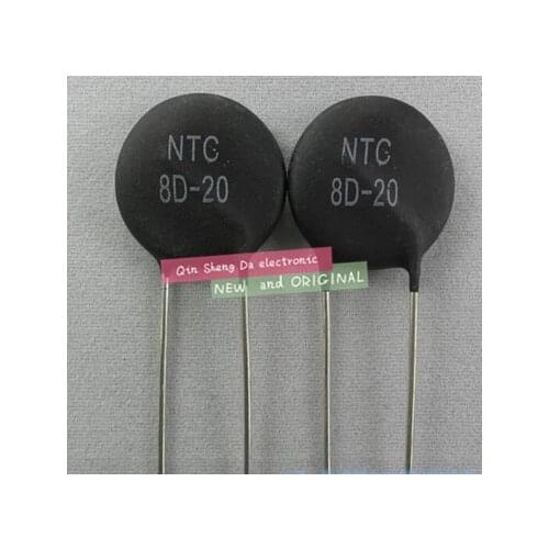 20pcs thermal resistor NTC8D-20 NTC 8D-20 Varistor 8R 20MM New and original