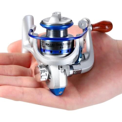 2021 MINI Fishing Reel Bearings 10BB 5.2:1 Metal Spool Spinning Reel Fishing Gear Pesca Small Reel Outdoor Tools 150g