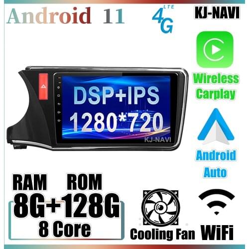 4G LTE Android 11 For HONDA CITY 2014 2015 2016 2017 2018 2019 Multimedia Stereo Car DVD Player Navigation GPS Radio