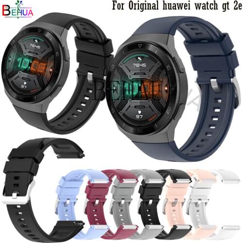 Colorful Sport Silicone Watch Strap band for huawei watch gt 2e gt2 original SmartWatch Band Replacement WristBand Bracelet