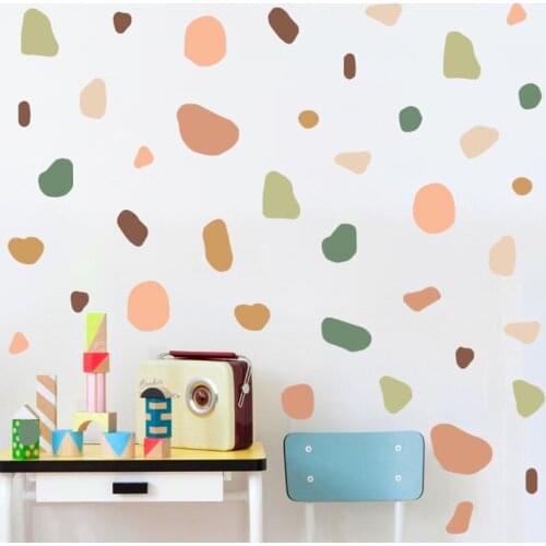 Dot Wall Sticker For Kids Rooms Decoration Children Nursery Wall Decals Colorful Irregular Dot Art Stickers Home Decor Wallpaper