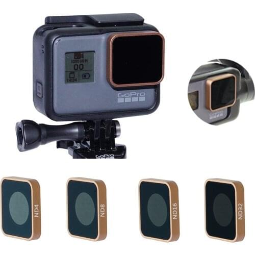 Neutral Density ND4 ND8 ND16 ND32 Lens Filter ND Protector Replacement Sports For Gopro Hero 7 Black 6 5 New Cameras Accessories