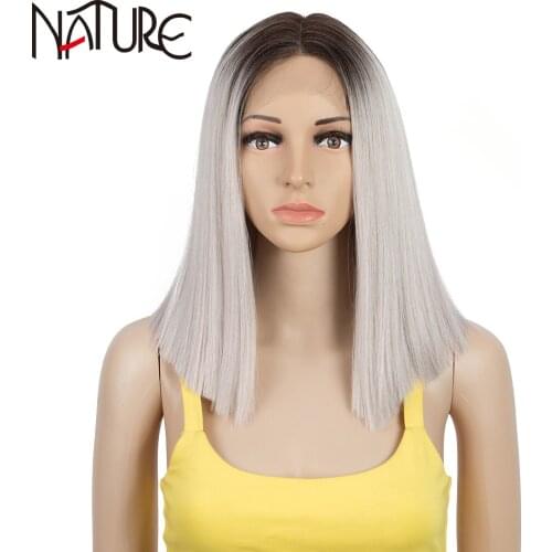 Nature 14 Inch Bob Wigs Straight Hair Short Wigs For Women Scalp Wigs Cosplay Heat Resistant Fake Hair Synthetic Free Shipping
