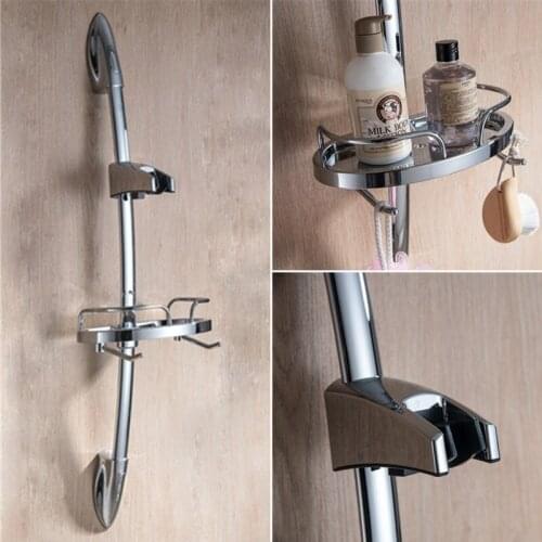 Shower Rod Lifter Pipe Aluminum alloy Lifting Frame Adjustable Head Holder Soap Dish Lifter Pipe ABS Lifting Frame AC042-AC044
