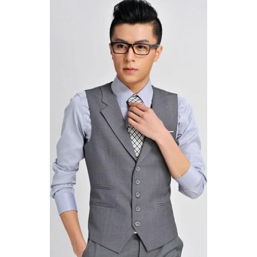 Casual Sleeveless Formal Business Jacket 2021 New Arrival Dress Vests for Men Slim Fit Mens Suit Vest Male Waistcoat Gilet Homme