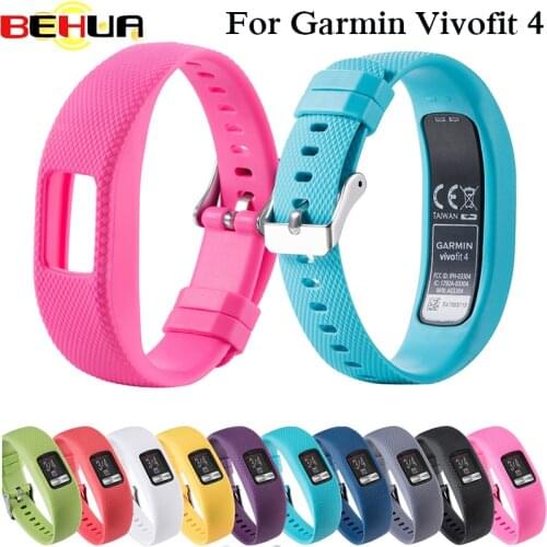 S L Silicone Wrist Band Bracelet Strap for Garmin Vivofit 4 Fitness Activity Tracker Watchbands for Garmin Vivofit4 Replacement
