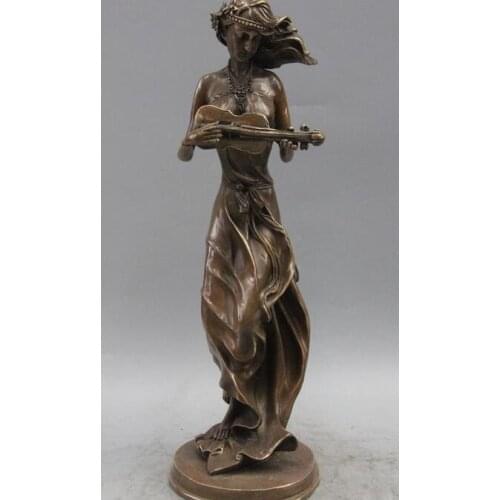 Art Deco Sculpture Wake Up Naked Bronze Statue
