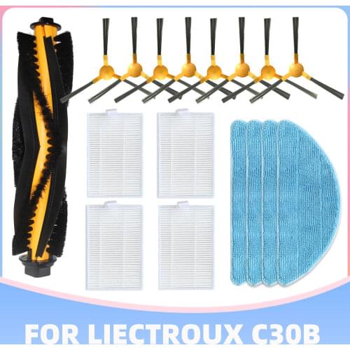 Replacement Main Side Brush Mop Cloth HEPA Filter for LIECTROUX C30B Robotic Vacuum Cleaner Spare Parts Accessories