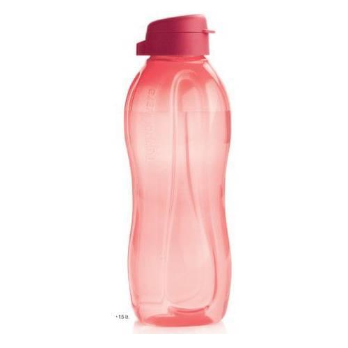 Tupperware Fliptop Plastic Bottle 1.5 Liters Eco Bottle Water Bowl 1.5 l Eco Bottle Water Bowl 1.5 l Easy Cover Pink, go To Eco 1.5 l Pink