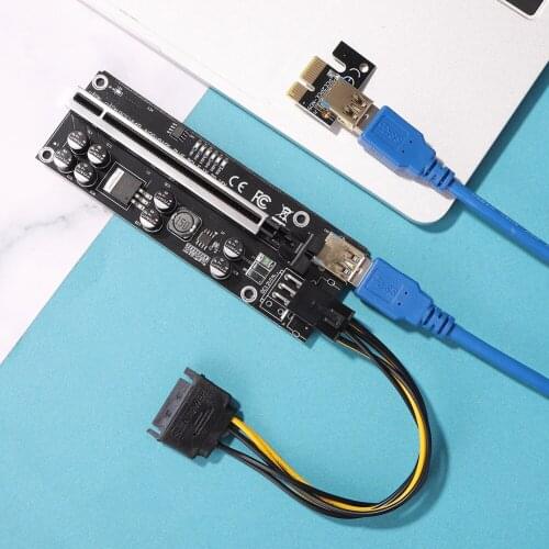Extender Power USB 3.0 Cable PCI Express PCI Express Riser PCI-E 1X to 16X Extender USB 3.0 Cable Adapter Card