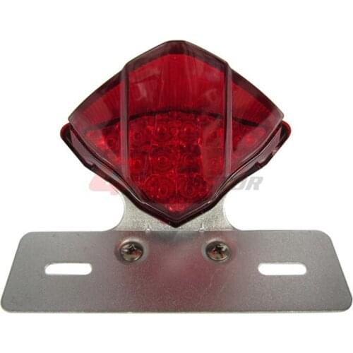 Universal LED 12V ABS Plastic Motorcycle Retro Stop Light Rear Light License Plate Lighting Signal Lamp Locomotive Modification