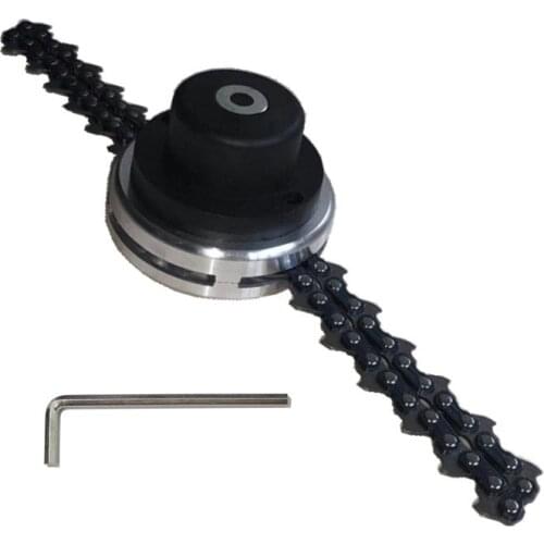 Universal 65Mn Trimmer Head Coil Chain Brush Cutter Garden Grass Trimmer Head Upgraded With Thickening chain For M10*1.25LH