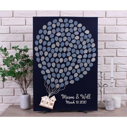 Up House With Balloons Wedding Guest Book,Alternative Custom Wedding Guestbook Sign,Balloons Movie Inspired Our Adventure Book