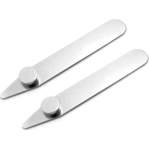 High - grade metal stainless steel men 's men' s shirts collar fixed collar