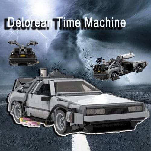 1825PCS Movie Idea Back to the Future Technic-Car Time Machine Race Car MOC Building Blocks Car Model Kids Toys Children Gifts