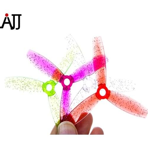 20Pairs Rctimer 3x4.5'' 3045 3-Blade Propellers Mini Props Transparent Gold Powder Pro Mix Color Bag BR3045-GP