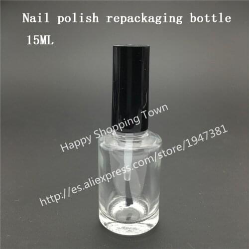 200pcs 15ml Square nail polish bottle with black lid,Small Glass Nail Polish Bottles