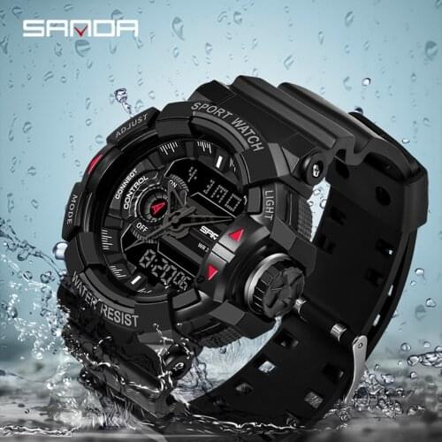2020 Sanda Top Brand Military Mens Watch Luxury Waterproof Sport Wristwatch Fashion Quartz Clock Male Relogio Masculino