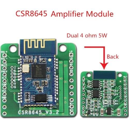 5W+5W Bluetooth-Compatible 4.0 Amplifier Board CSR8645 APT-X Stereo Receiver Module Speaker Audio Amp Lossless w/ Call Function