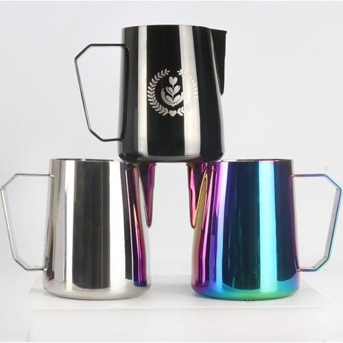 600ML Coffee Milk Jug Stainless Steel Frothing Pitcher Pull Flower Cup Coffee Milk Frother Latte Art Milk Foam Coffee Tools