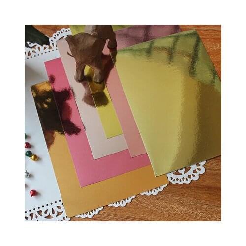 A4 Yellow Pink COLOUR SHADES MIRROR BOARD 250GSM Craft Paper Cardstock Party Gift Card Decor DIY Scrapbooking Paper Pack