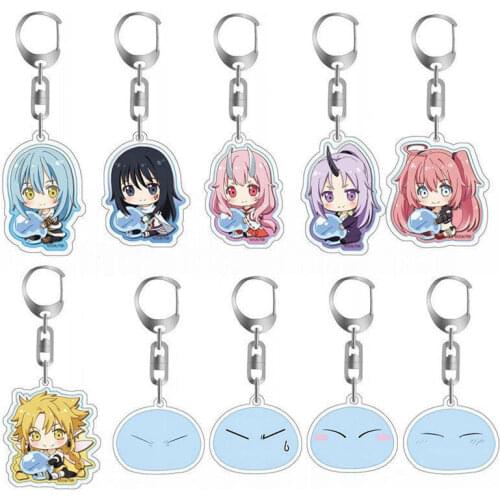 Anime That Time I Got Reincarnated as a Slime Rimuru Tempest Keychain Cartoon Keyring Gift Cute Tensei Shitara Suraimu Datta Ken
