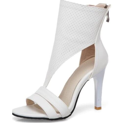 Big Size 11 12 13 14 high heels sandals women shoes woman summer open-toed Little round head Package the heel Fine with sandals