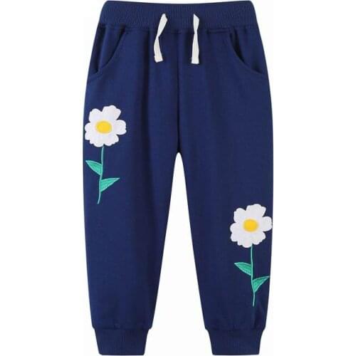 Girls Trousers Rainbow Applique Autumn Kids Pants Little Boys Harem Pants Cotton Toddler Sweatpants