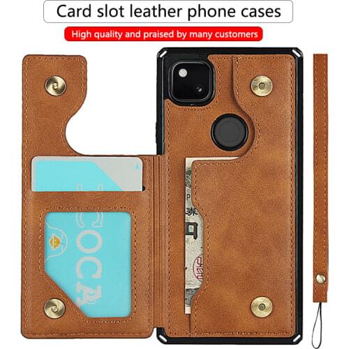 Card Slot Case for Google Pixel5 Pixel4a 5G case 360 full protection Shockproof phone stand Leather case Pixel 5 4a Cover Luxury