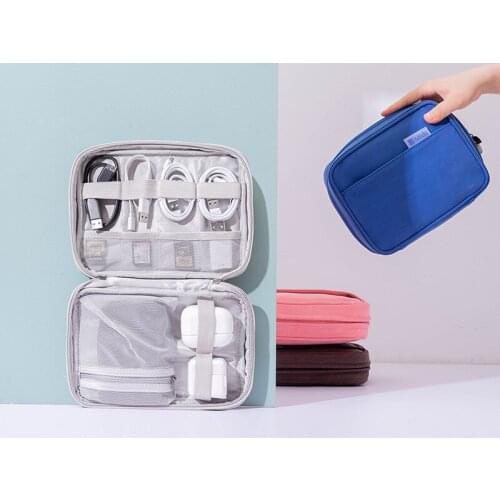 Digital Storage Bag USB Data Cable Organizer Earphone Wire Bag Pen Power Bank Travel Kit Case Pouch Electronics Accessories