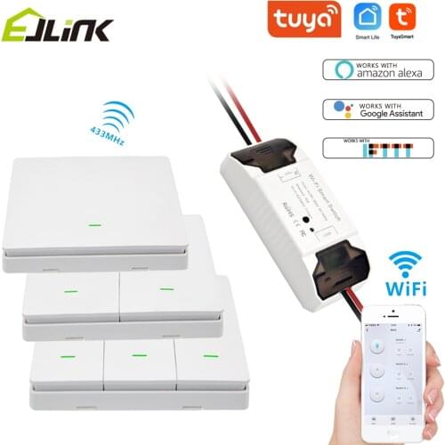 EJLINK Smart Switch Wifi Remote Control Smart Home Automation Works with Alexa Google Home Wireless Light Switch DIY Module