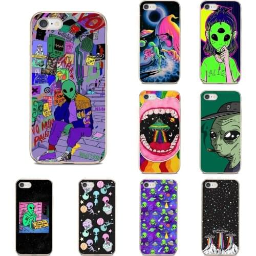 Aesthetics Cartoon Alien Space Soft Transparent Cases Covers For Motorola Moto C E4 E5 G5S G6 Plus G G2 X4 Z2 Z3 Play
