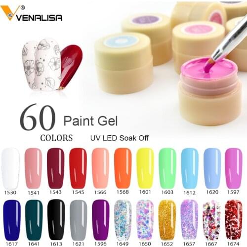VENALISA Starry Painting Gel 180 Colors 5ml Cover Pure Color Varnish Nail Art Salon Soak Off UV LED Nail Art Design Drawing Gel