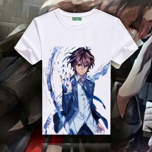 Guilty Crown Anime OUMA SHU Printed O-Neck Short Sleeve T-shirts GC YUZURIHA INORI Casual Tops Mens Tees