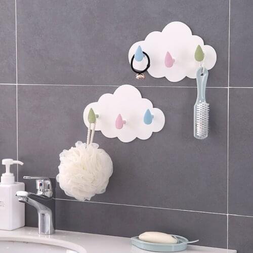 Creative Seamless Cloud Hook Nail-Free Household Door Back Bathroom Wall Hook