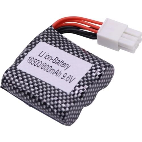 9.6V 800mAh Li-ion Battery EL-6P Plug for S911 912 9115 9116 9120 RC Monster Truck Parts 9.6V 16500 rechargeable battery