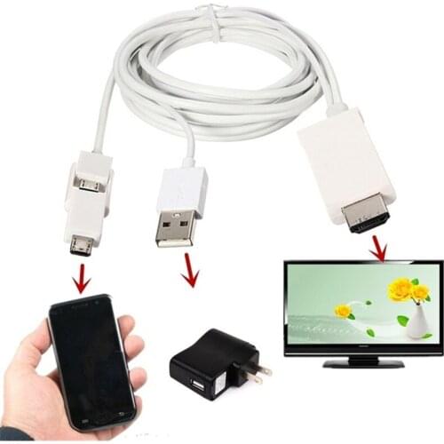 High-Definition Micro USB Link to HDMI TV Cable Adapter Audio Video AV Adaptor Cable HDMI Audio Cable For Android Mobile Phone