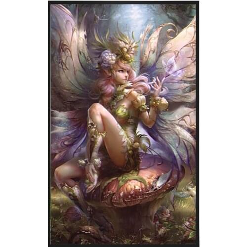 Cartoon butterfly fairy painting art Needlework 14CT Canvas Unprinted Handmade Embroidery Cross Stitch Kits DIY Home Decor