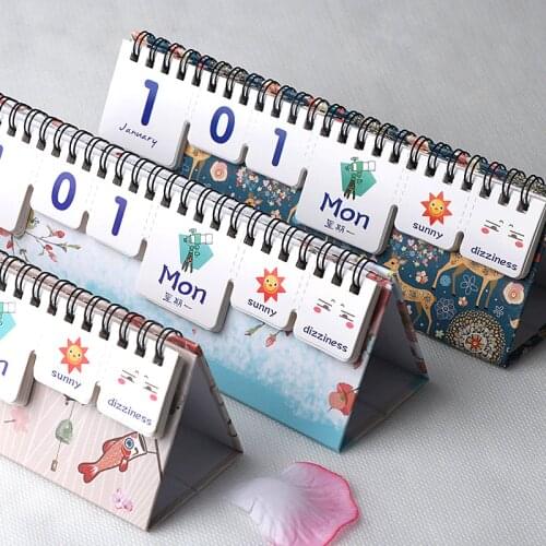 2021 Cute Animal Starry Sky Desk Calendar Tearable Perpetual Calendar Daily Table Planner 2020.08~2021.12