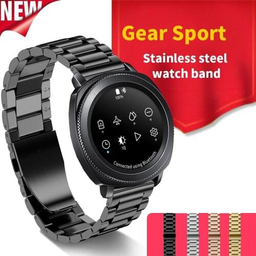 New Style Three Link Steel Watch Band For Samsung Gear Sport Stainless Steel Metal Strap For Samsung Gear S2 Classic for People