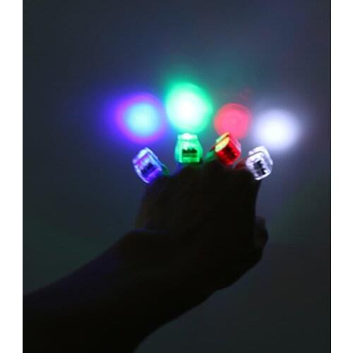 Factory wholesale finger lamp LED luminous finger lamp dazzling colorful flashing KTV laser lamp magic ring lamp stand source