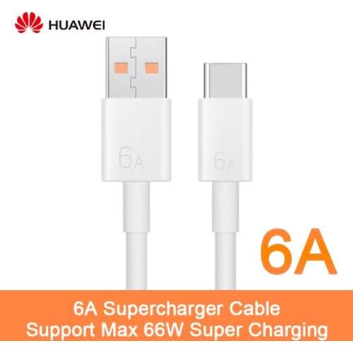 Original Huawei Nova 8 SE 66W Super Charger 6A Supercharge Type C USB Cable For Nova 7 Mate 20 30 40 P30 P40 Pro Honor 30 30S