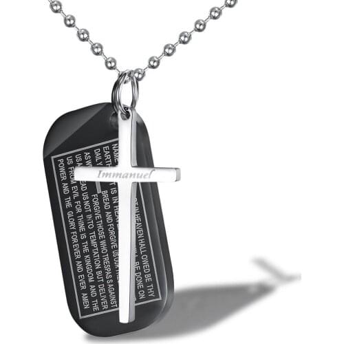 Cross Necklaces 2021 Jesus Biblical Stainless Steel Pendant Necklace for Men Women