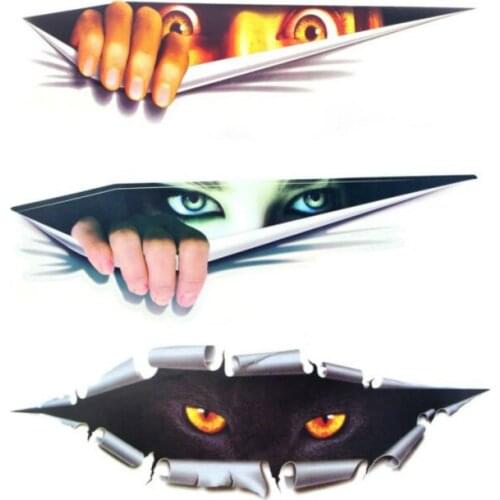 WL3 STYLE Fashion Car Sticker 40*11cm Lifelike 3D Eyes Peeking Monster Waterproof Car Styling For Chevrolet Cruze Ford Focus