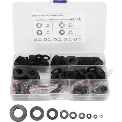 Truck Parts Vintage Car Spare Parts Flat Washers Assortment M2 M2.5 M3 M4 M5 M6 M8 M10 M12 Carbon Steel Hardware for