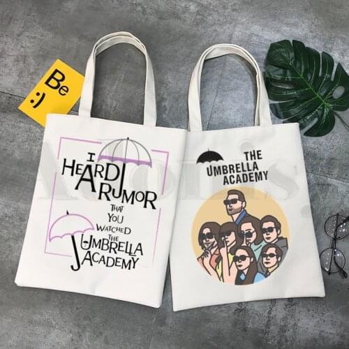 The Umbrella Academy American Drama Personality Handbags Shoulder Bags Casual Shopping Girls Handbag Women Elegant Canvas Bag