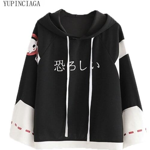 Womens Hit color Patchwork Hooded Sweatshirt 2020 Spring Loose Long Sleeve Harajuku Hoodies Sweet Style Girl Casual Pullovers