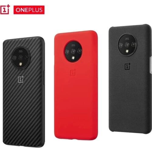 100% Original Official OnePlus 7T Case Cover Sandstone silicone Cushion protective Case Shockproof