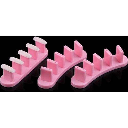 3 In 1 Pink Nail Art Display Holder Practice Training Nail Polish Display Stand with 15pcs Nail Tips DIY Nail Art Salon Tools